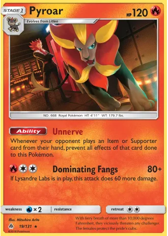 Pyroar #19/131 — Forbidden Light