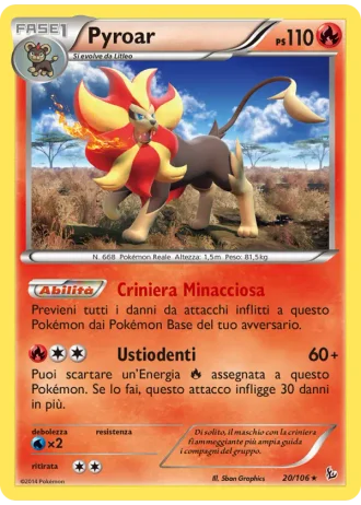 Pyroar #20/106 — Fuoco Infernale