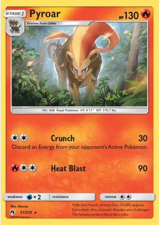 Pyroar #51/214 — Lost Thunder