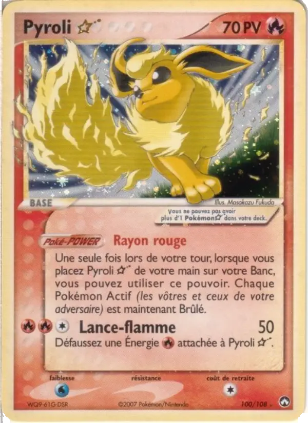 Pyroli Gold Star #100 — EX Gardiens du Pouvoir
