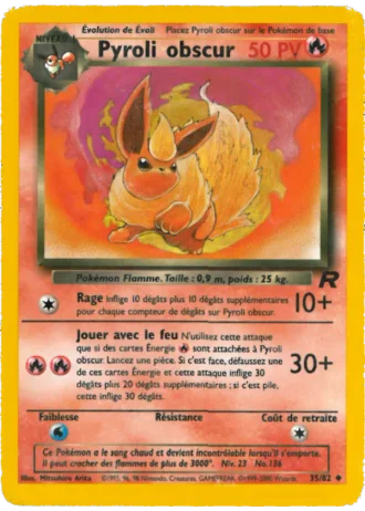 Pyroli obscur (première édition) #35/82 — Team Rocket (1ère Édition)