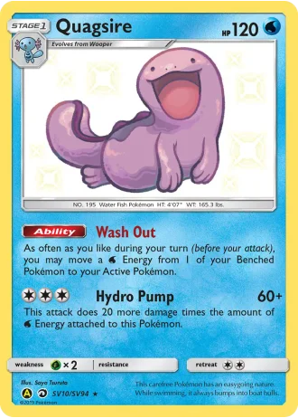 Quagsire SV10 — Shiny Vault (Hidden Fates)