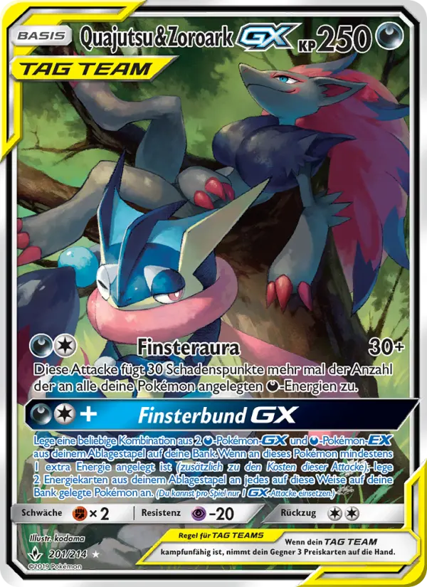 Quajutsu & Zoroark GX #201 — Kräfte im Einklang