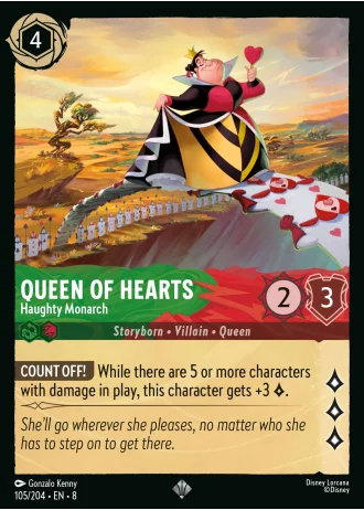 Queen of Hearts - Haughty Monarch #105/204 — Reign of Jafar