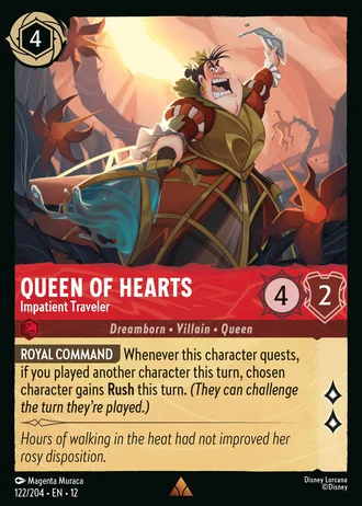 Queen of Hearts - Impatient Traveler #122/257 — Wilds Unknown