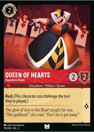 Queen of Hearts - Impulsive Ruler #119/204 — Rise of the Floodborn