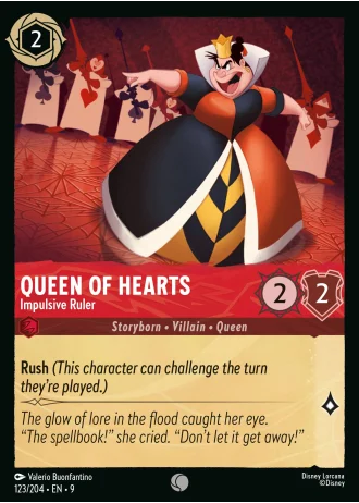 Queen of Hearts - Impulsive Ruler #123/204 — Fabled