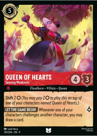 Queen of Hearts - Sensing Weakness #120/204 — Fabled