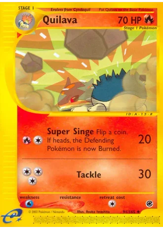 Quilava #91 — Expedition Base Set