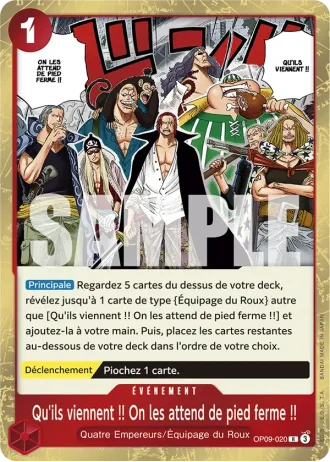 Qu'ils viennent !! On les attend de pied ferme !! (OP09-020) — Les Nouveaux Empereurs (OP09)