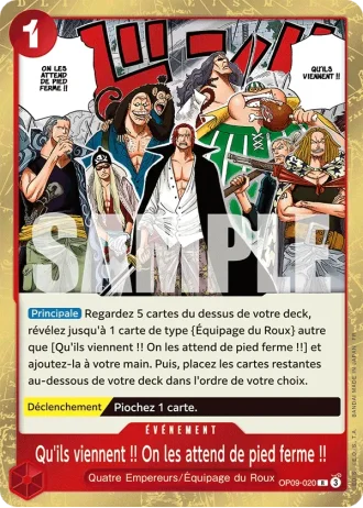 Qu'ils viennent !! On les attend de pied ferme !! (OP09-020) (Reprint) — ONE PIECE CARD THE BEST vol.2 (PRB02)