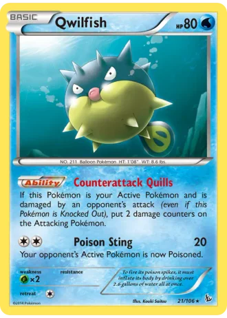Qwilfish #21/106 — Flashfire