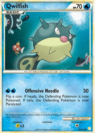 Qwilfish #50/123 — HeartGold SoulSilver