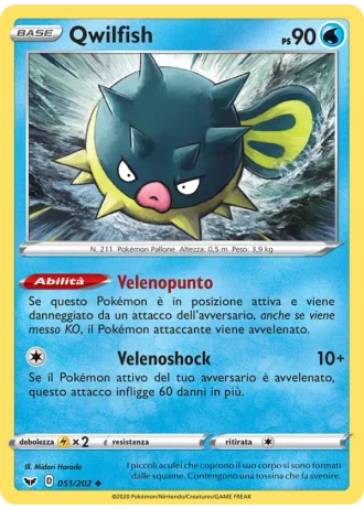 Qwilfish #51/202 — Spada e Scudo