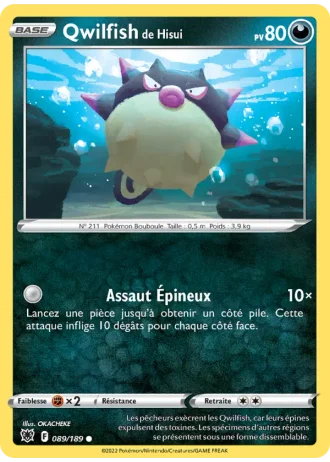Qwilfish de Hisui #089/189 — Astres Radieux
