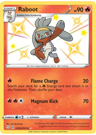 Raboot SV016/122 — Shiny Vault (Shining Fates)