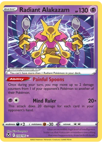 Radiant Alakazam #059/195 — Silver Tempest