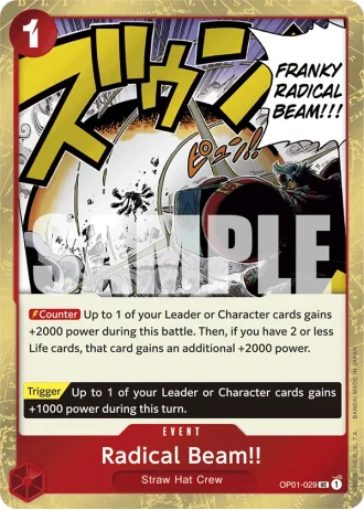 Radical Beam!! (OP01-029) (Jolly Roger Foil) — One Piece The Best (PRB01)