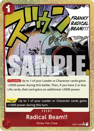 Radical Beam!! (OP01-029) (Textured Foil) — One Piece The Best (PRB01)