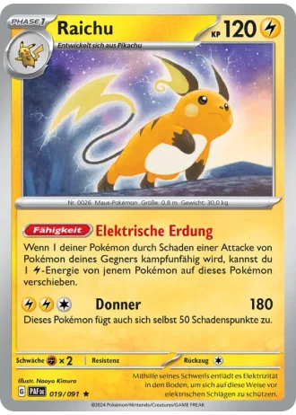 Raichu #019/91 — Paldeas Schicksale