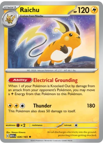 Raichu #026/165 — 151