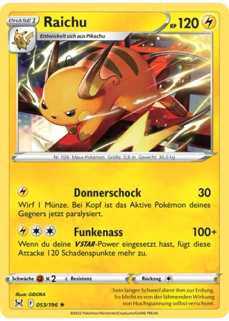 Raichu #053/196 — Verlorener Ursprung