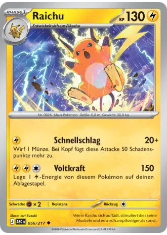 Raichu #056/217 — Erhabene Helden