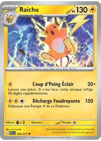Raichu #056/217 — Héros Transcendants