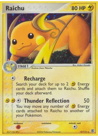 Raichu #12 — EX RossoFuoco e VerdeFoglia
