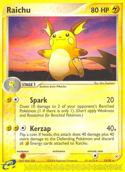 Raichu #13 — EX Team Magma vs Team Aqua