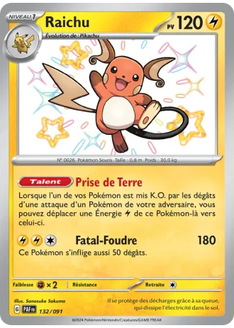 Raichu #132/91 — Destinées de Paldea