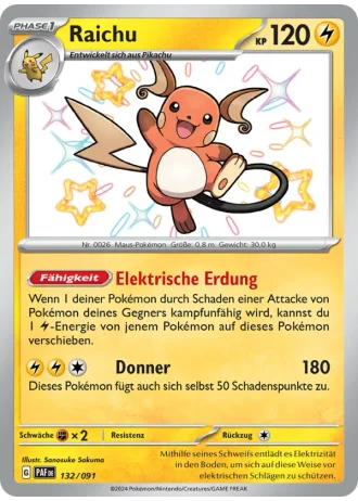 Raichu #132/91 — Paldeas Schicksale