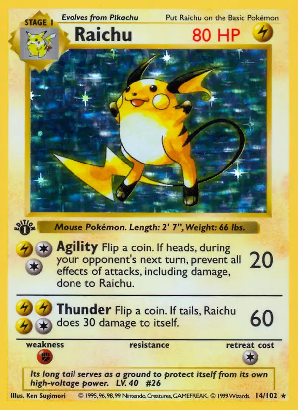 Raichu #14 — Base Set