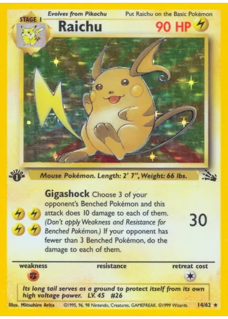 Raichu #14/62 — Fossil
