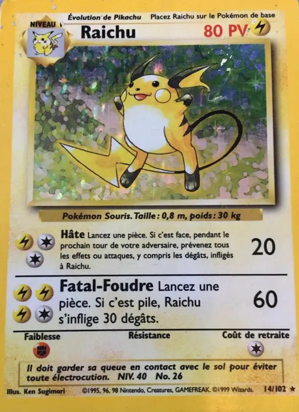 Raichu #14 — Set de Base