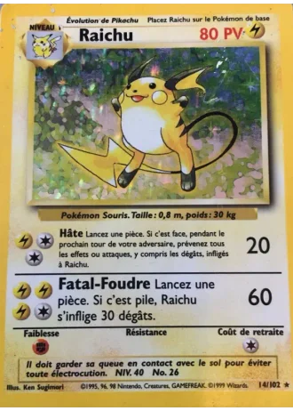 Raichu #14 — Set de Base