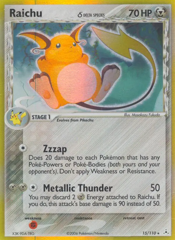 Raichu #15 — EX Holon Phantoms