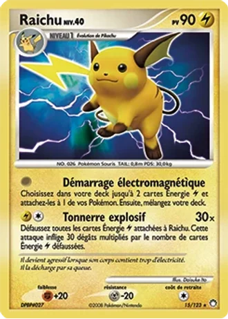 Raichu #15/123 — Trésors Mystérieux