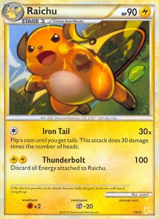 Raichu #19 — HS trainer Kit (Raichu)