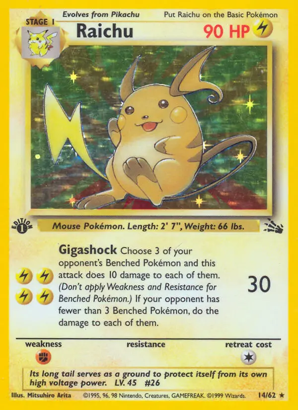 Raichu (1st Edition) #14 — Fossil (1st Edition)