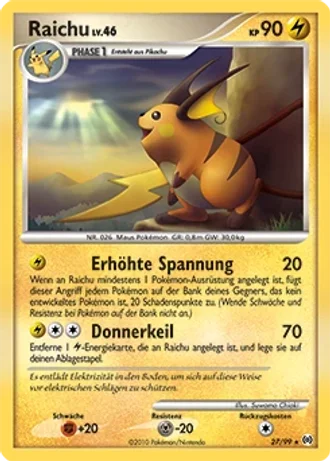 Raichu #27/99 — Arceus