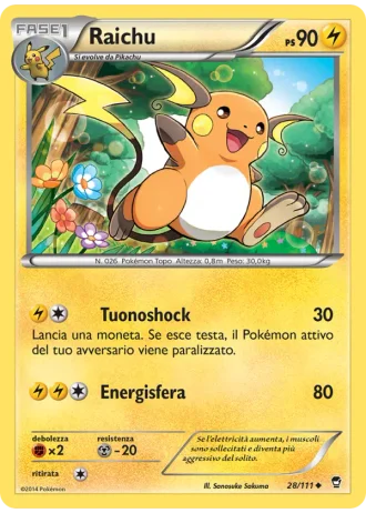 Raichu #28/111 — Colpi Furiosi