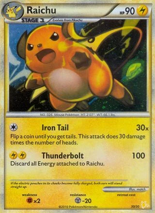 Raichu #30 — HS trainer Kit (Raichu)