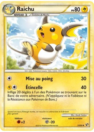 Raichu #33/90 — Indomptable