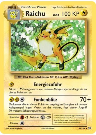 Raichu #36/108 — Evolution
