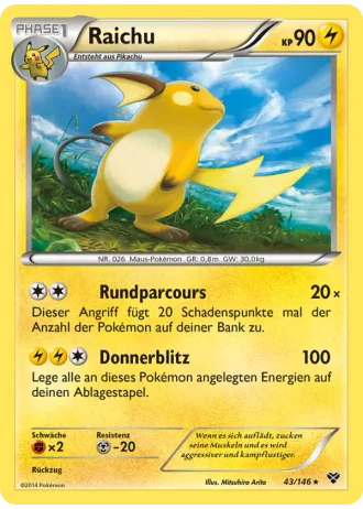 Raichu #43/146 — XY