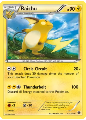 Raichu #43/146 — XY