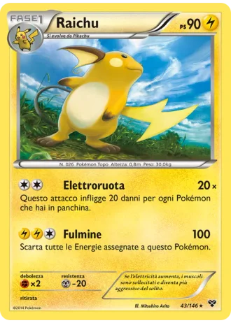 Raichu #43/146 — XY