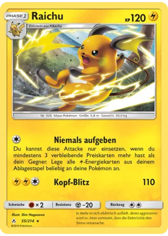 Raichu #55/214 — Kräfte im Einklang