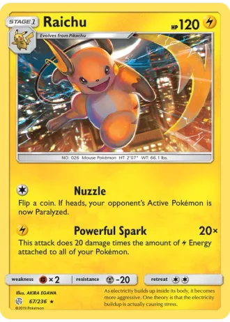 Raichu #67/236 — Cosmic Eclipse